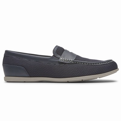 Sapatos Casual Rockport Malcom Soft Moc Toe Homem Azul Marinho PT-43821